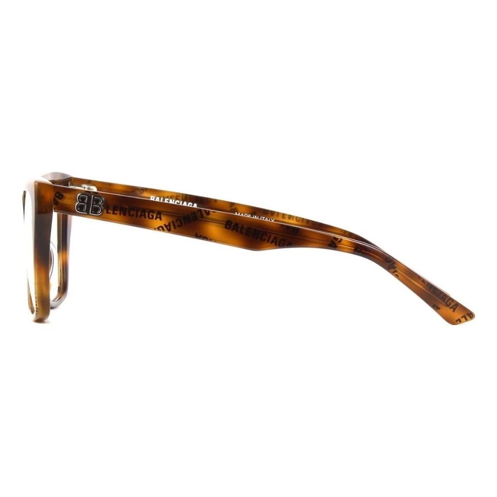 New Authentic  BALENCIAGA Havana Square BB0130O 008 Glasses Women - Picture 3 of 4